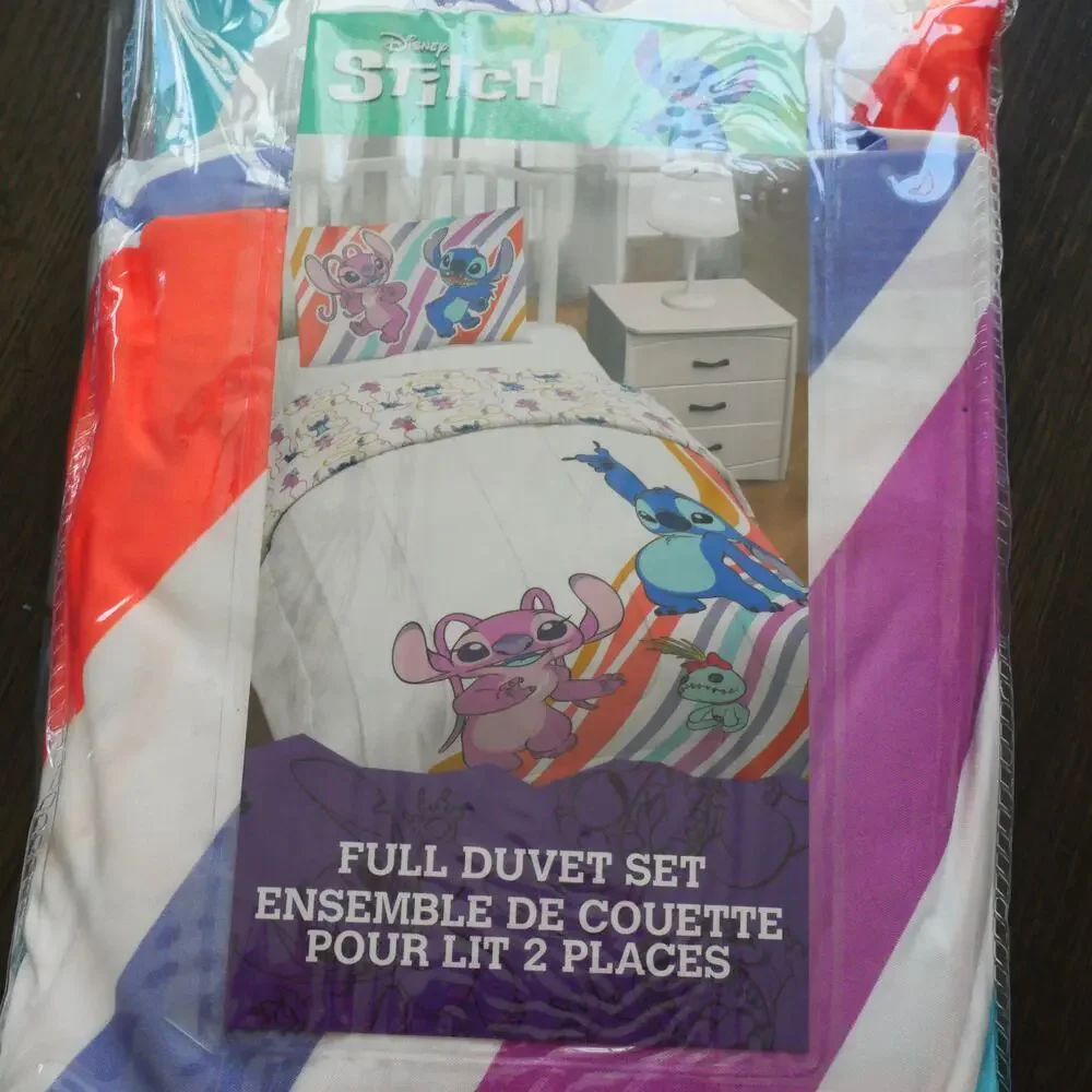 NEW Franco Disney Stitch Full Duvet Cover with 2 Shams Full Double Size